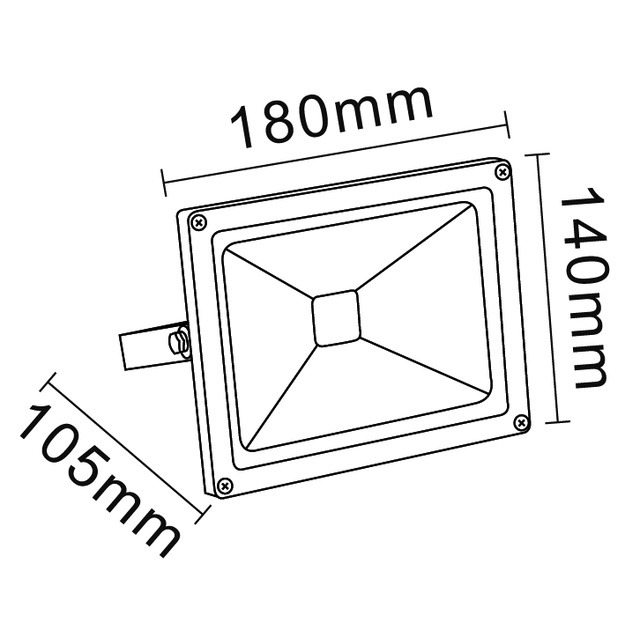 Projecteur ALU LED 220V 20W 1440 Lumens Gris référence fournisseur 2151382